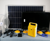 Ventilateur de télévision avec panneau solaire, Kit pour la maison, avec Batterie, Lithium, service solaire, veilleuse