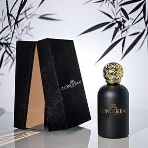 OEM Custom Crimp Matte Black Round Perfume <b>Spray</b> <b>Bottle</b> 30ml 50ml 100ml <b>Empty</b> Gold Cap Glass Perfume <b>Bottle</b> With Gift Box - Product Image 1