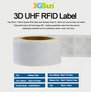 Dài phạm vi thông minh thụ động <span class=keywords><strong>RFID</strong></span> <span class=keywords><strong>3D</strong></span> Antenna <span class=keywords><strong>UHF</strong></span> thẻ ISO18000-6C 860-960MHz sticker cho bán lẻ/Hàng tồn kho/chuỗi cung ứng truy cập - Product Image 2