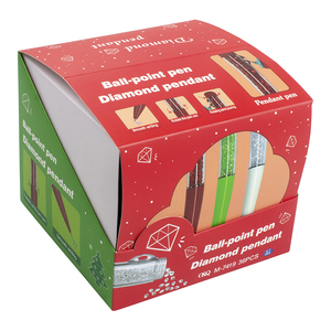 O&Q Stylo bille 0,7 mm à motif animal en plastique, design diamant brisé, <span class=keywords><strong>accessoire</strong></span> suspendu pour papeterie de <span class=keywords><strong>bureau</strong></span> et pendentif de Noël, produit phare - Product Image 6