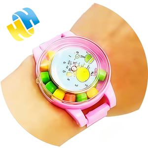 بيع بالجملة حلويات كرتون الحلال على شكل ساعة لعبة مختلطة بنكهة الفواكه قرص مضغوط حلوى 2 في 1 للأطفال OEM - Product Image 4