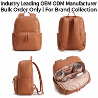 Sac à langer compact et portable en cuir végétalien pour maternité, fabrication OEM/ODM en marque blanche, fabricant en gros