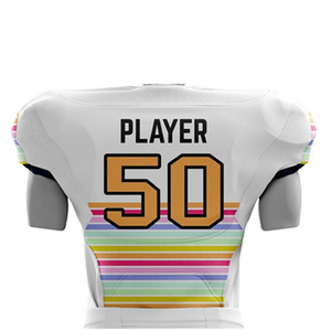 Uniforme de Fútbol Americano de Manga Corta, Personalizado, Transpirable, Estampado, de Primera Calidad, 100% Poliéster, Ropa de Equipo - Product Image 6
