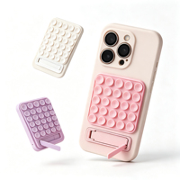 Support de téléphone à ventouse en silicone, support de téléphone pour miroir de douche, pliable, adhésif, accessoire pour smartphones