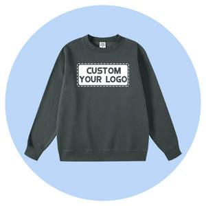 Felpa in Misto Cotone Pesante 320gsm con Logo Personalizzato |   Maglione a Collo Tondo |   Top Oversize Unisex per Uomo e <span class=keywords><strong>Donna</strong></span>, Abbigliamento Casual Streetwear - Product Image 4