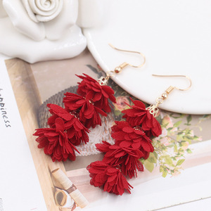 Pendientes Colgantes de Moda para Mujer, con Forma de Flor, Estilo Bohemia, Joyería para Fiesta, Resina Acrílica, Aleación de Zinc - Product Image 2