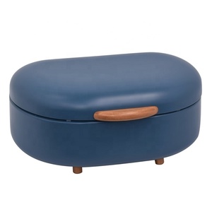 Contenitore per Pane <span class=keywords><strong>in</strong></span> <span class=keywords><strong>Metallo</strong></span> Verniciato a Polvere, Grande Scatola per Alimenti <span class=keywords><strong>Vintage</strong></span> per Cucina - Product Image 2