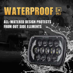 Luces LED LOYO 4x6 5X7 Cuadradas H4 para Jeep YJ Cherokee XJ, Faros LED para Camiones, Faro Rectangular de 7 Pulgadas - Product Image 4