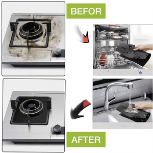 Couvre-brûleurs de cuisinière réutilisables à double épaisseur, antiadhésifs, couvre-plaques de cuisinière, brûleurs à gaz pour cuisine/cuisson. - Product Image 4