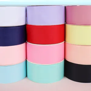 Factory Wholesale Brand Solid Color 3 Inch White Gross Grain Ribbon Custom Wholesale Special Offer Wave Point Grosgrain Ribbon