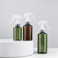 Botol Semprot Plastik Kosong 100ml 150ml 200ml 500ml, Bahu Miring, Hijau Tua Amber, Model Little Mouse, dengan Tombol Semprot