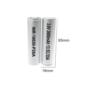 סוללת ליתיום-יון מקורית של Molicel INR18650 P26A 2600mAh 35A בעלת קצב פריקה גבוה לכלי רכב חשמליים, רחפנים ודגמי RC - Product Image 1