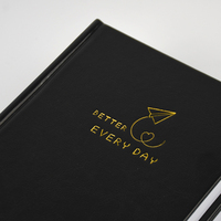 Carnet de notes personnalisé à couverture rigide avec bords pulvérisés et logo pour cadeau d'entreprise et publication haut de gamme