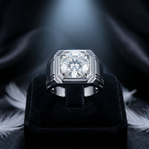 Bague de mariage vintage unisexe Topcarat en moissanite ronde de 3 carats, plaquée argent 925, multi-occasions - Product Image 4