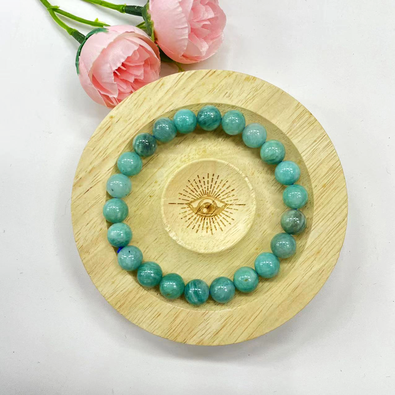 braccialetto in amazzonite da 8 mm