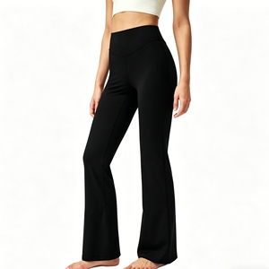 High Waist V-Back Flare Yoga Pants <b>with</b> <b>Pockets</b>, Tummy Control & Butt Lifting <b>Workout</b> <b>Leggings</b> for Women - Product Image 4