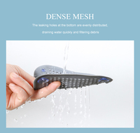 Filtre de vidange en silicone carré pour évier de cuisine et baignoire de douche, avec piège à cheveux