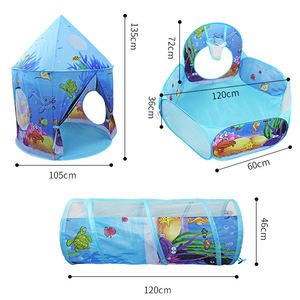 Niño al aire libre Snowfield Nail Three-season Tent Garden Auto Starter Play House 3PC Ocean World Kids Ball Pit Tunnel Toddlers Play - Product Image 2