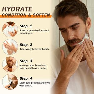 Baume à <span class=keywords><strong>barbe</strong></span> pour homme à tenue forte, nourrissant, biologique, à base d'huile d'argan et de jojoba, de beurre de karité, à base de plantes, best-seller, marque privée - Product Image 5