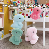Mini porte-clés en peluche mignons et kawaii, pendentifs chien doux, jouets en peluche, ornements de sac, avec machine à griffes