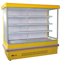 Réfrigérateur à porte vitrée pour supermarché, vitrine réfrigérée pour fruits et légumes avec thermostat réglable
