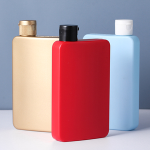 Botella de champú <span class=keywords><strong>con</strong></span> <span class=keywords><strong>protector</strong></span> <span class=keywords><strong>solar</strong></span> personalizada vacía, embalaje <span class=keywords><strong>con</strong></span> logotipo, botella de plástico cuadrada plana de 200Ml para el cuidado de la piel - Product Image 4