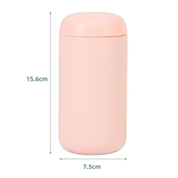 Mug isotherme sous vide en acier inoxydable 316 de 400 ml, en forme de capsule, écologique, minimaliste, avec couvercle et infuseur à thé