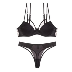 French Style Mesh Bra Brief Set Women Underwear Push Up <b>Seamless</b> <b>Thong</b> Bra and Panty Summer Wear - Product Image 1