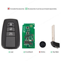 Autel IKEYTY8A3BL IKEY 3 botones llave Universal inteligente para Toyota usada con Altra máquina de copia de programación de llaves de coche KM100 IM608S II