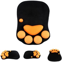 Tapis de souris ergonomique OEM personnalisé, tapis de souris en silicone souple mignon en forme de patte de chat avec repose-poignet, tapis de souris de dessin animé pour le bureau et la maison