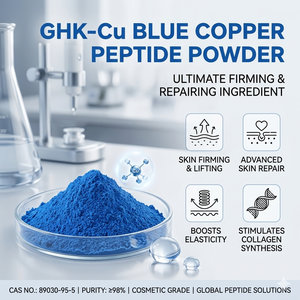 Matière première cosmétique de haute qualité, peptides de cuivre bleu à 99 %, CAS 49557-75-7, soin de la peau, poudre de Ghk-CU - Product Image 3