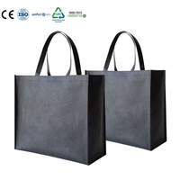 Sac fourre-tout personnalisé en non-tissé gris foncé mat avec sangle épaissie pour la personnalisation du logo de la marque et les campagnes promotionnelles