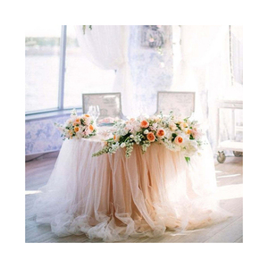 Décorations d'anniversaire de mariage et de baby shower Jupes de table en tulle réutilisables pour Noël et événements pour banquets, hôtels et fêtes à la maison - Product Image 3