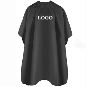 Mantella da Salone Nera Personalizzata con Logo, Mantella Professionale in Poliestere per Parrucchieri e Barbieri - Product Image 3