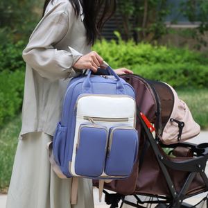 Multiple Pockets Mom <b>Backpacks</b> Large Capacity Baby Supplies Storage Bag for Outdoor Travel - Product Image 5