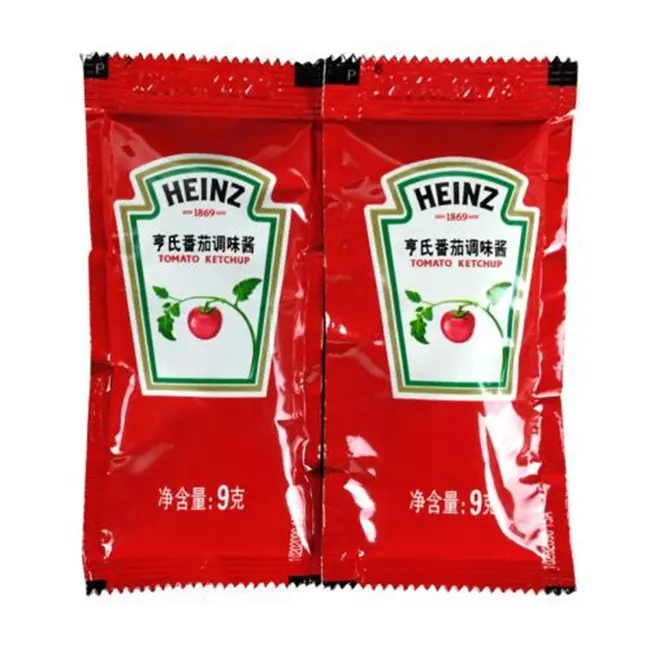 Пластиковый пакет для упаковки томатного соуса и томатного кетчупа, упаковочная пленка для соуса в саше