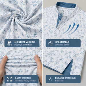Polos de golf personalizados de verano, extragrandes, de poliéster y spandex, con cuello tipo blade, de secado rápido, anti-sudor, de alto rendimiento, para hombre. - Product Image 4
