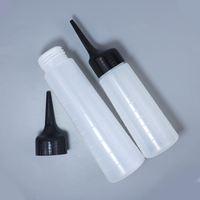Bouteilles applicatrices de luxe personnalisées pour huile capillaire 6oz bouchon torsadé contenants blancs transparents en PET flacon compte-gouttes en plastique de 100ml