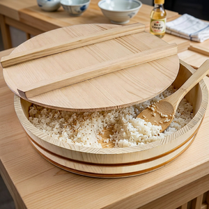 Tazón de <span class=keywords><strong>Sushi</strong></span> de Madera con Logotipo Personalizado al por Mayor - Tazón Tradicional Japonés para <span class=keywords><strong>Sushi</strong></span> - Recipiente de Madera Sostenible para Mezclar Arroz para Restaurantes - Product Image 1
