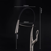 HLK Robinet de lavabo extractible de luxe moderne à capteur de mouvement Robinet d'évier de cuisine et de salle de bain sans contact Vente en gros
