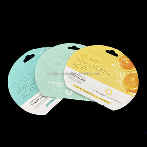 Sachet d'emballage pour masque facial en feuille d'aluminium laminé composite, pochette plate personnalisable avec logo imprimable, petit sachet pour produits de beauté - Product Image 1