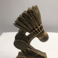 Trophée de Badminton en résine transparente bon marché pour la médaille du prix du Sport (Badminton)