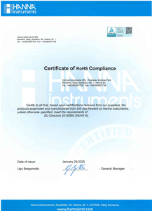 Thermomètre à résistivité HANNA Ecker-Ts-Resistivity-Nacker-Thermometer HI98192 avec identification automatique des calibrations et calibrations définies par l'utilisateur - Product Image 6