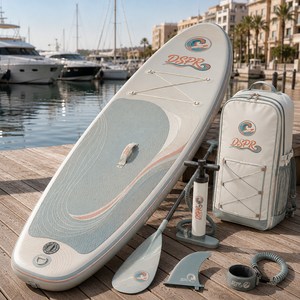 La planche de SUP écologique et portable possède des étapes de gonflage simples pour vous permettre de commencer des jeux aquatiques en peu de temps. - Product Image 5