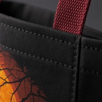 Sac fourre-tout en toile grande capacité à motif citrouille maison hantée d'Halloween