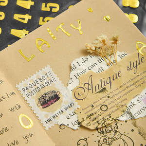 Autocollants numérotés à motif scintillant bronzé, autocollants adhésifs pour scrapbooking, album DIY, carnet, décoration de carnet, agenda, planificateur - Product Image 4