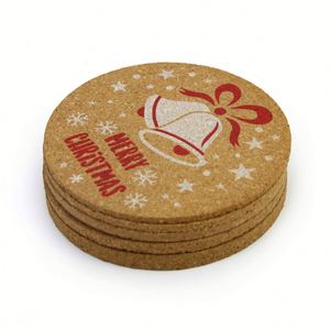 Juego de Posavasos Cuadrados con Esquinas Redondeadas Hechos a Medida, de Madera, con Base de Corcho MDF, en Caja de Papel Blanco - Product Image 3