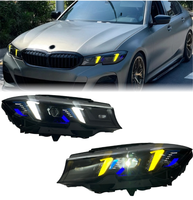 Phare LED laser pour BMW Série 3 G20 2018-2023, avec feux de jour en forme de serpent et projecteur amélioré