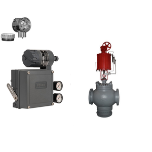 Válvula de Control Neumática DN100 con Posicionador Mecánico Fisher 3582, Válvula Solenoide Tipo Burkert 6213 6281 - Product Image 4
