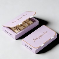 Boîte en papier pour beignets, gaufres et nougats, boîte cadeau personnalisée écologique pour biscuits au chocolat, boîte à gâteaux, pain et biscuits réutilisable de luxe pour boulangerie